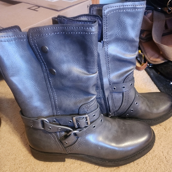 Zodiac gray Moto boots size 9 - Picture 5 of 7